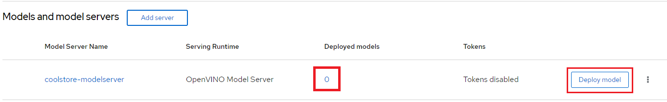Running Model Server
