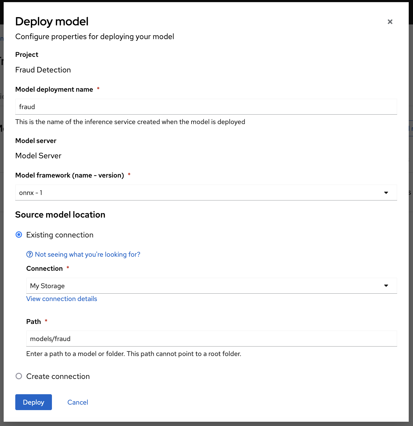 Deploy model from for multi-model serving