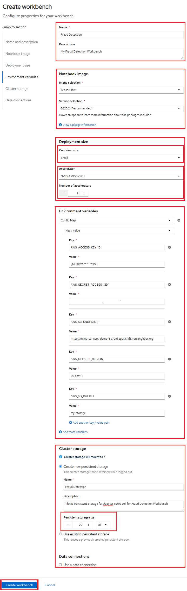 Fraud detection Workbench Information