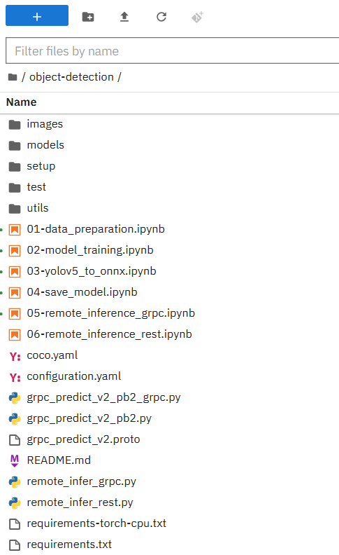 Jupyter file browser - object-detection