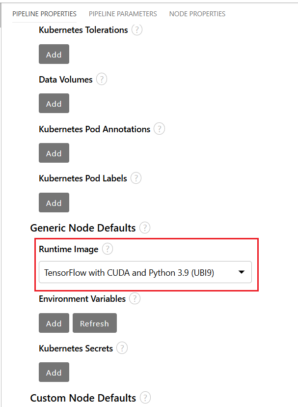 Pipeline Runtime Image