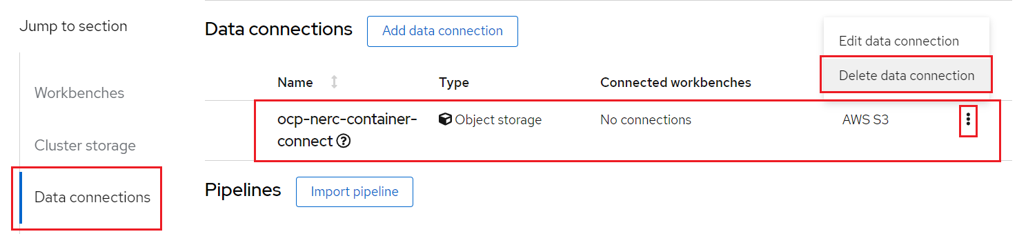 Delete Data Connection