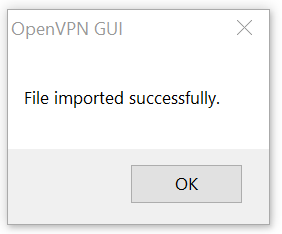 File Imported Successful Alert